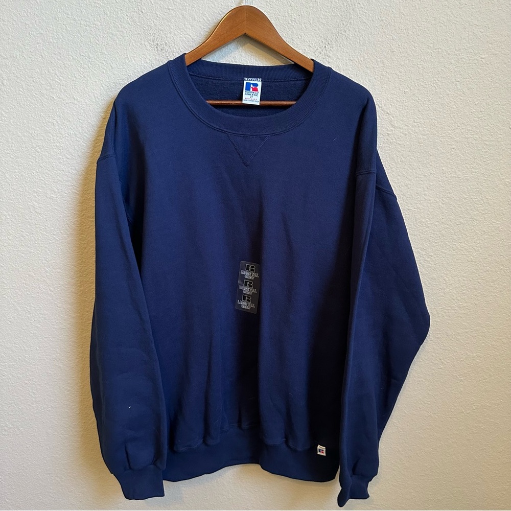 Vintage Deadstock Russell Athletic Navy Blue Sweatshirt